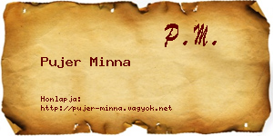 Pujer Minna névjegykártya